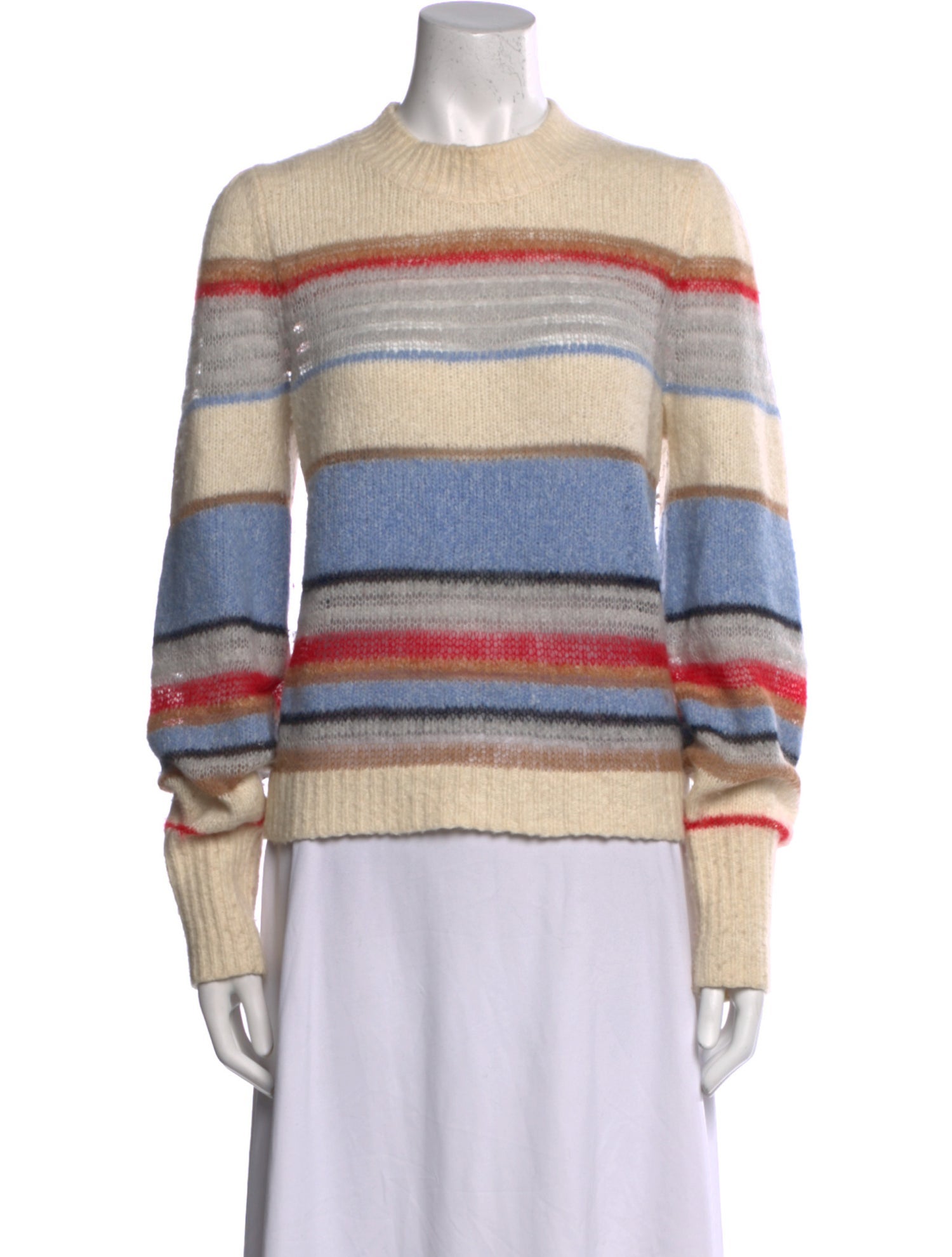 Veronica Beard Striped Crew Neck Sweater