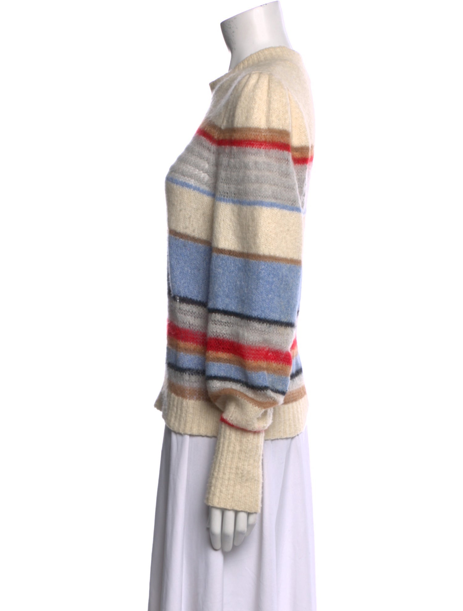 Veronica Beard Striped Crew Neck Sweater