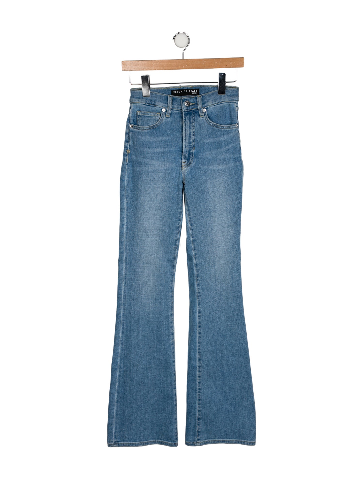 Veronica Beard Mid-Rise Wide Leg Jeans