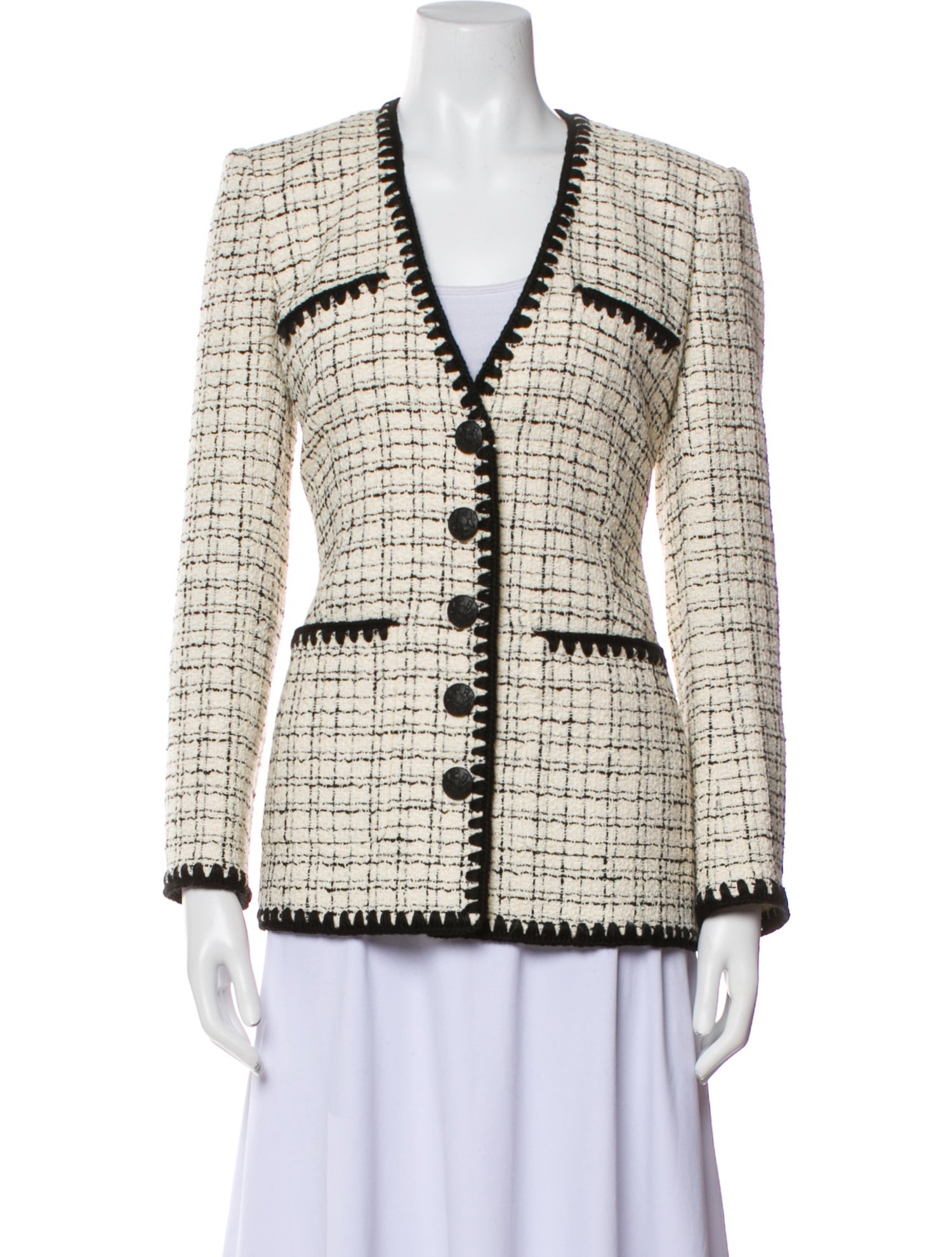 Veronica Beard Tweed Pattern Blazer