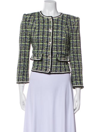 Veronica Beard Tweed Pattern Evening Jacket