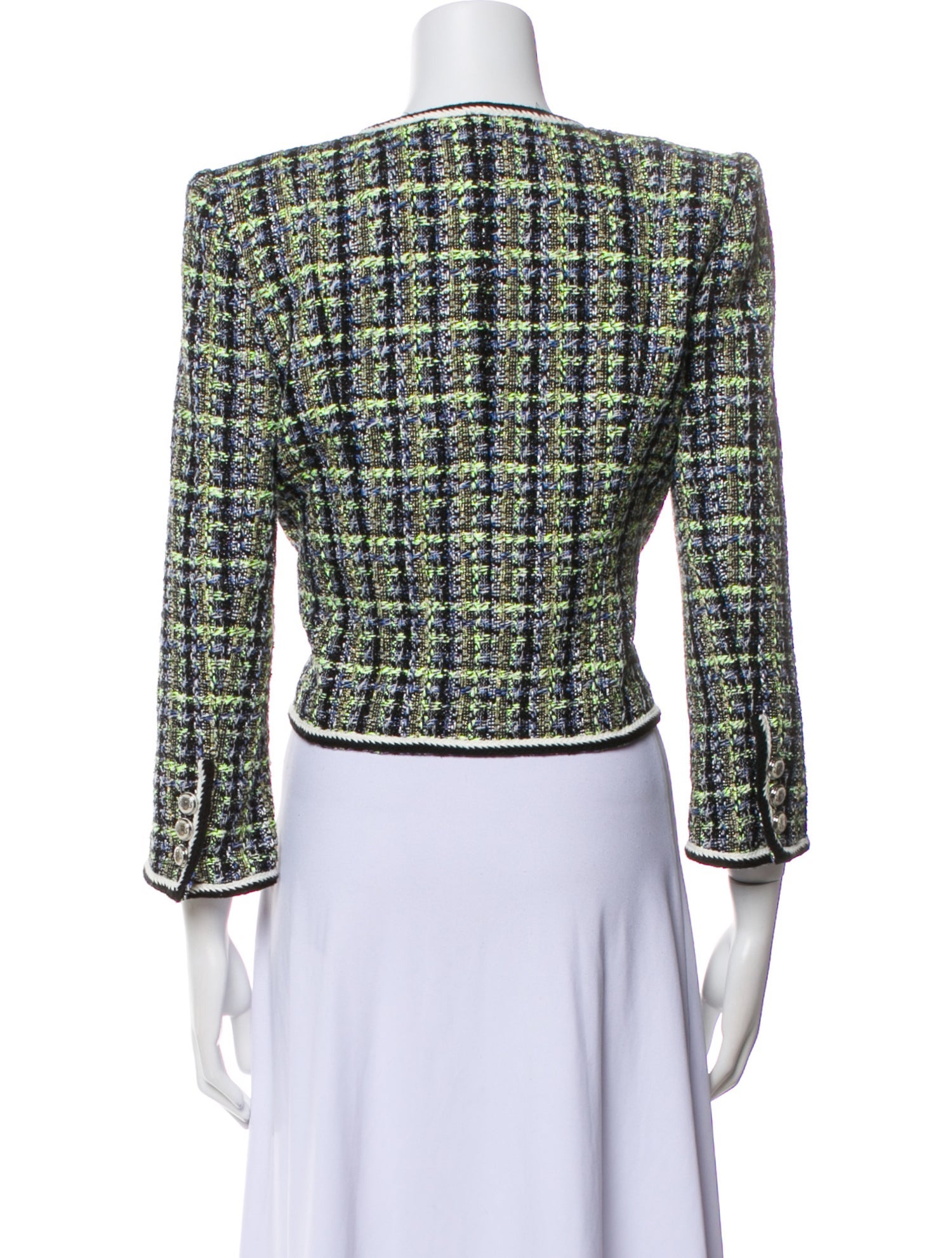 Veronica Beard Tweed Pattern Evening Jacket
