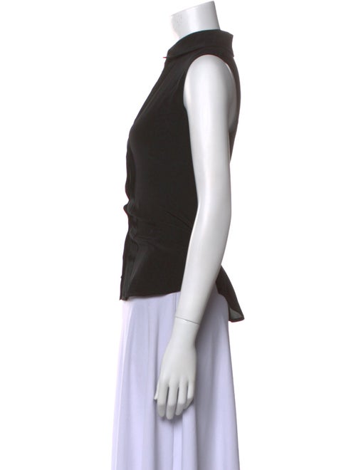 Veronica Beard Silk Sleeveless Button-Up Top