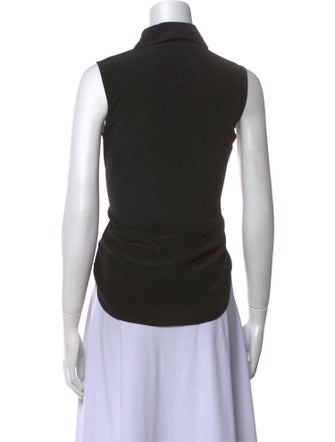 Veronica Beard Silk Sleeveless Button-Up Top