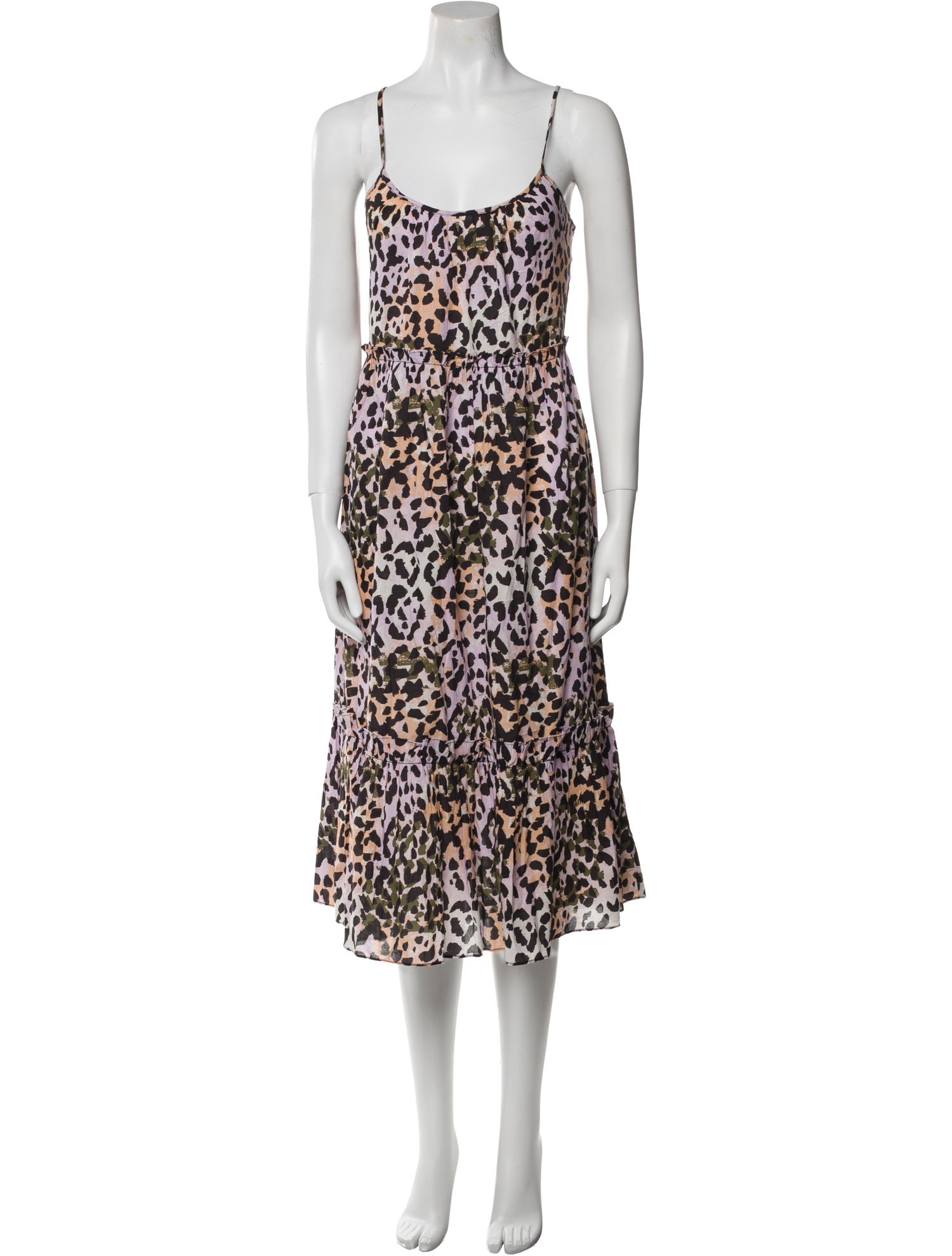Veronica Beard Animal Print Midi Length Dress