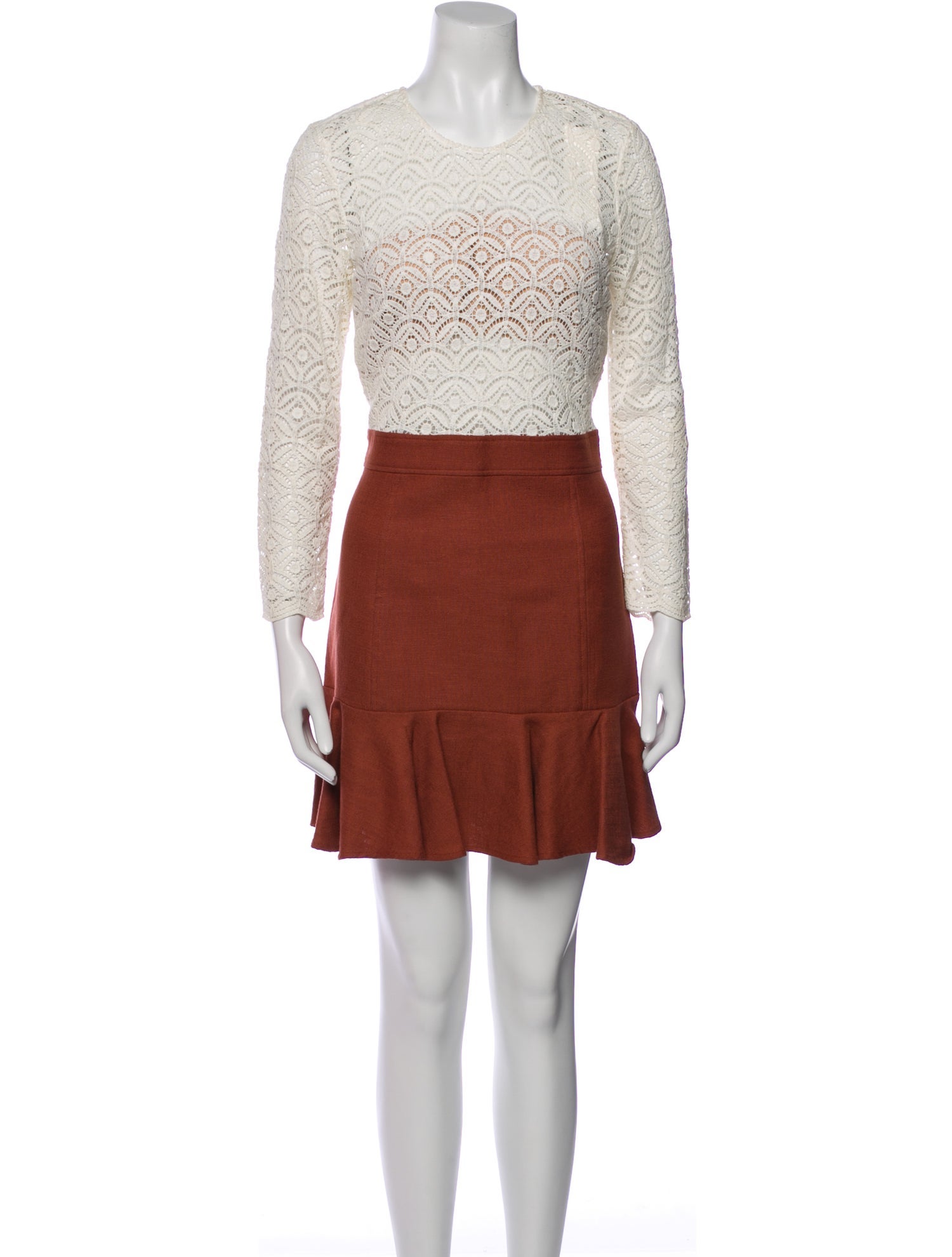 Veronica Beard Crew Neck Mini Dress