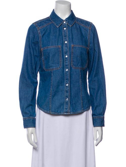 Veronica Beard Long Sleeve Button-Up Top