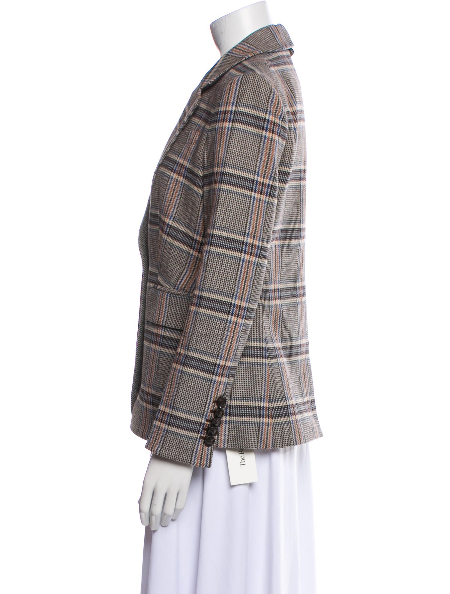 Veronica Beard Plaid Print Blazer