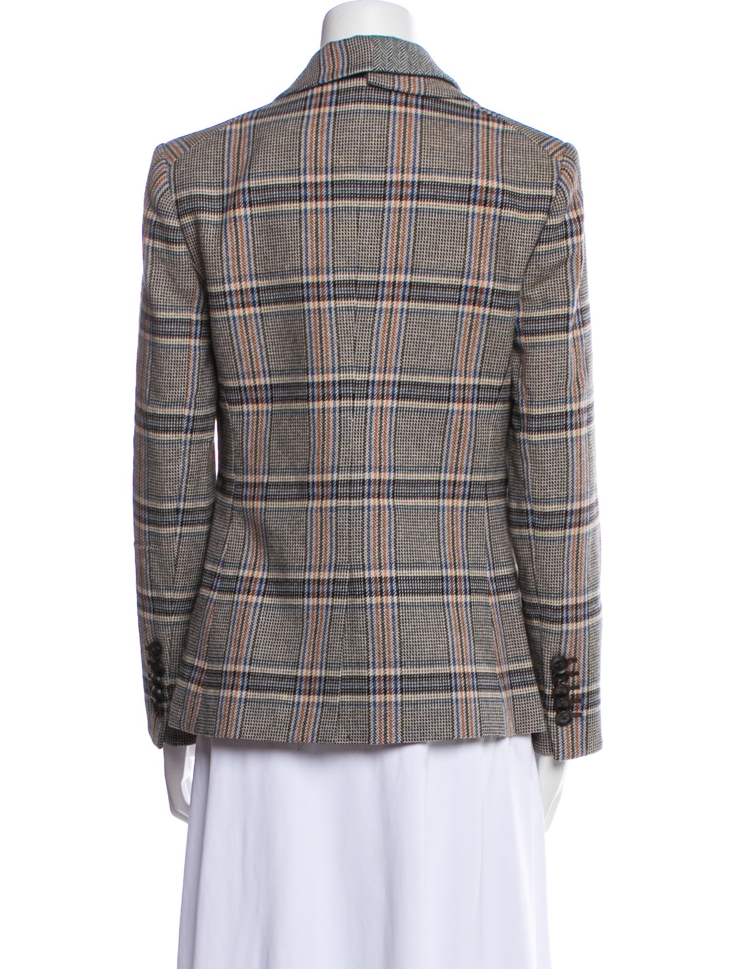 Veronica Beard Plaid Print Blazer