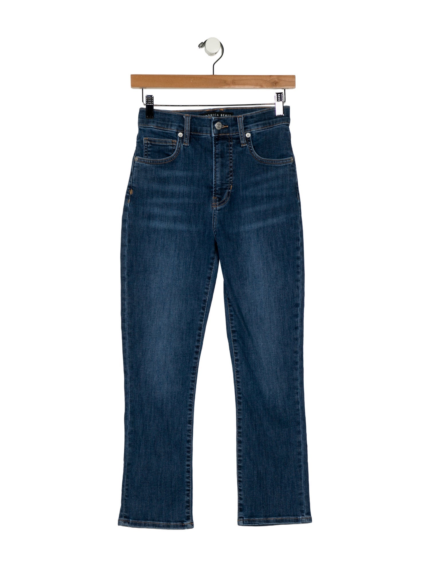 Veronica Beard Mid-Rise Straight Leg Jeans