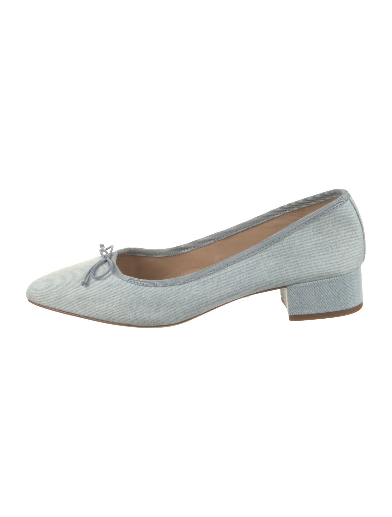Veronica Beard Denim Bow Accents Pumps