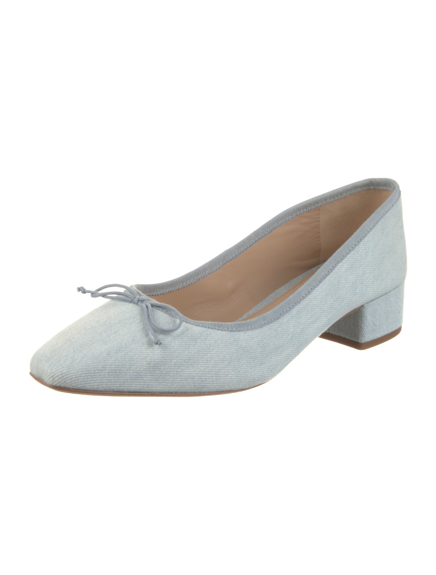 Veronica Beard Denim Bow Accents Pumps