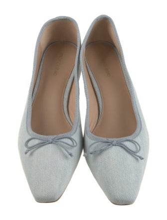 Veronica Beard Denim Bow Accents Pumps