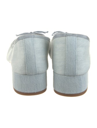 Veronica Beard Denim Bow Accents Pumps