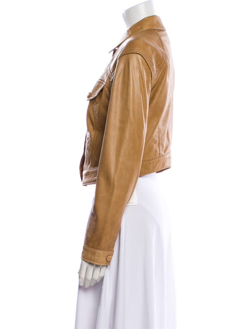 Veronica Beard Lamb Leather Utility Jacket