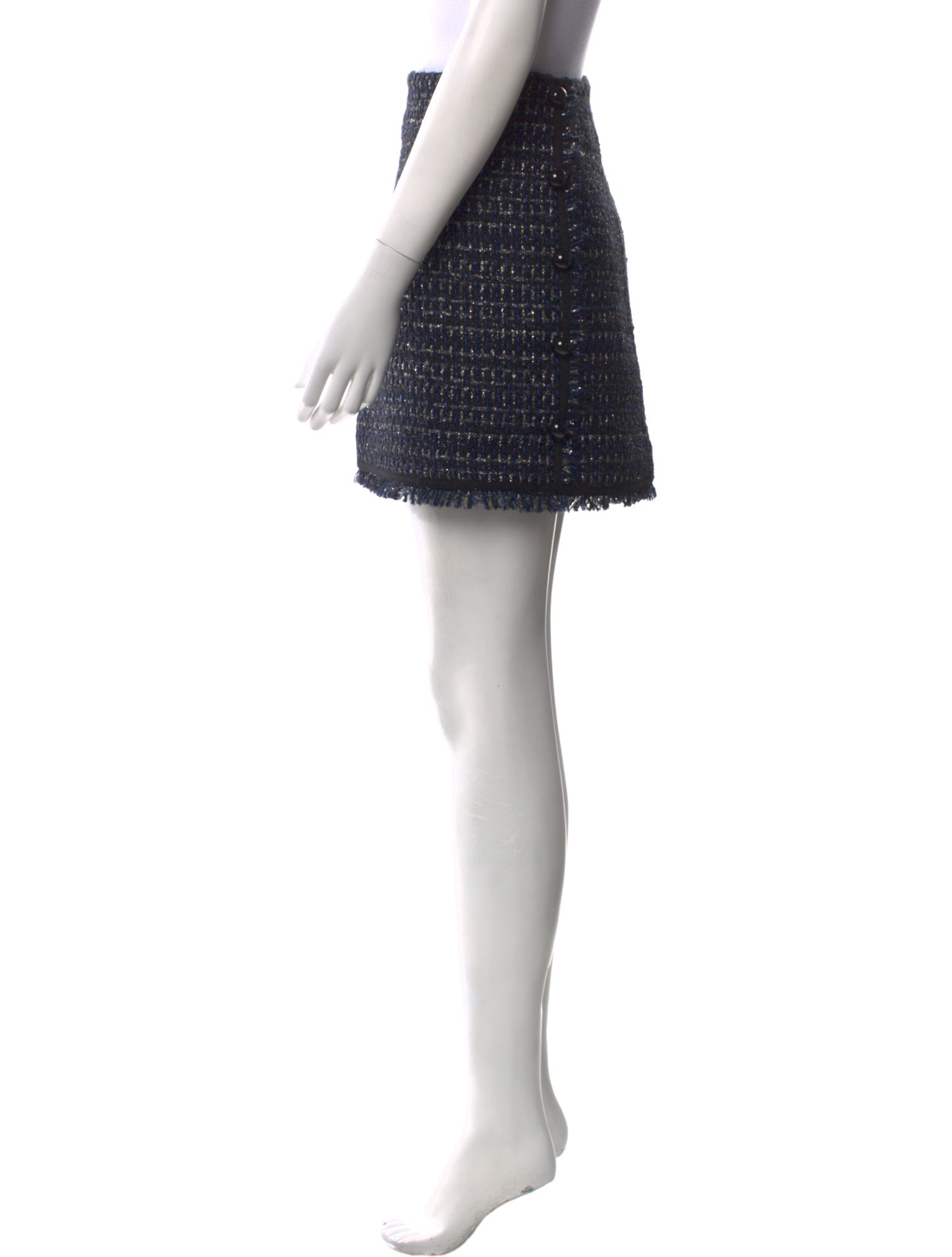 Veronica Beard Tweed Pattern Mini Skirt