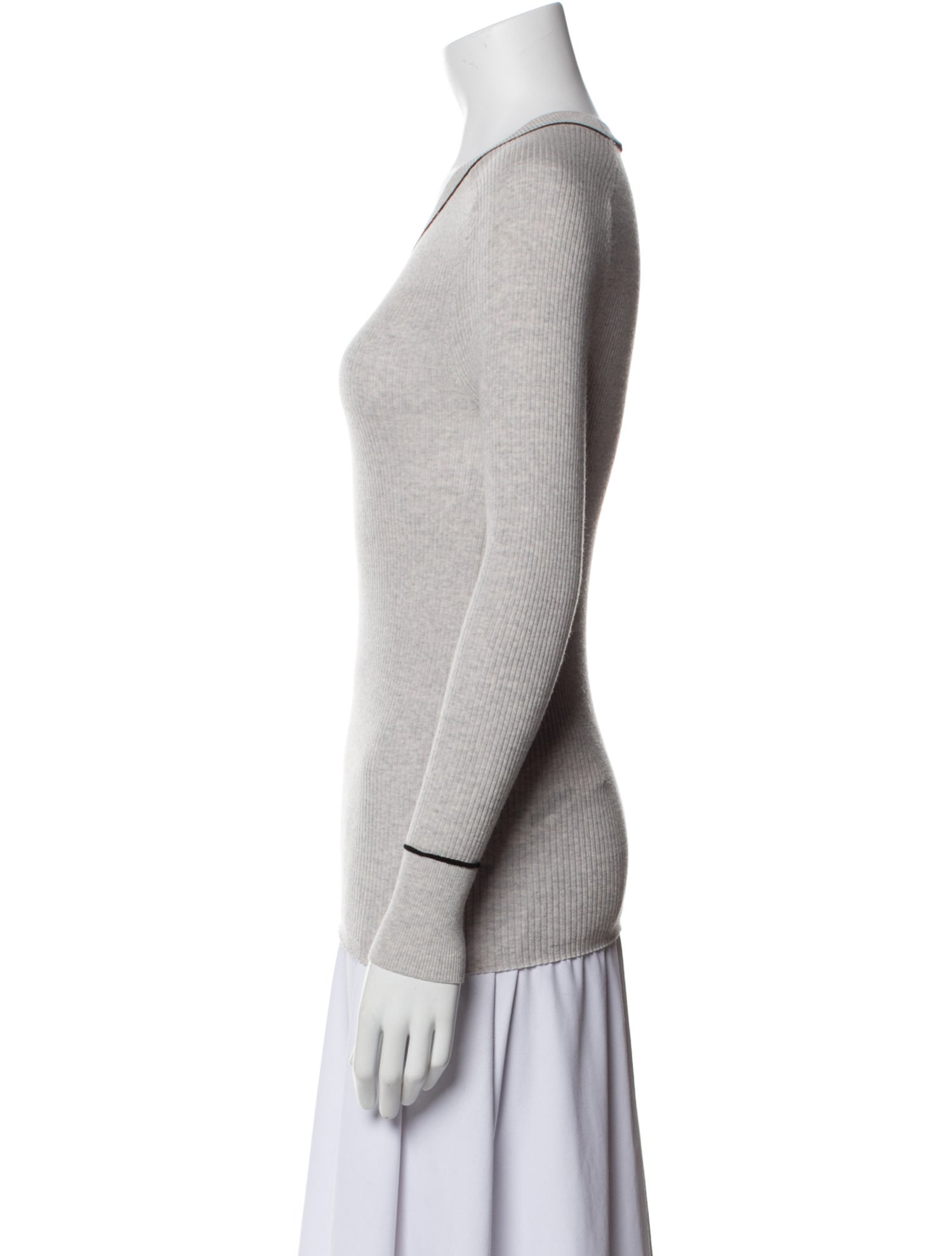 Veronica Beard Merino Wool Scoop Neck Top