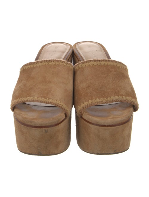 Veronica Beard Suede Whipstitch Trim Slides