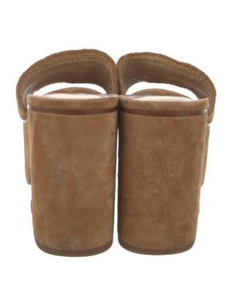 Veronica Beard Suede Whipstitch Trim Slides