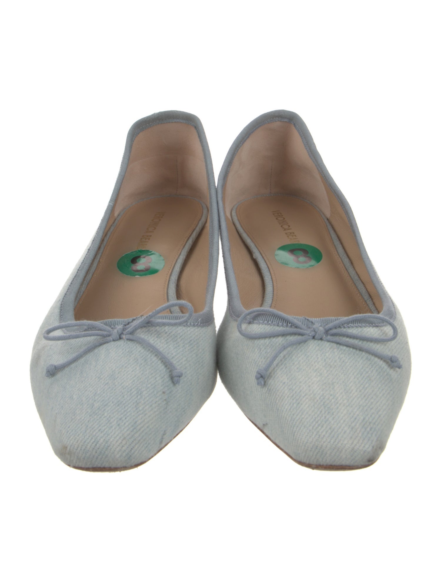 Veronica Beard Denim Bow Accents Pumps