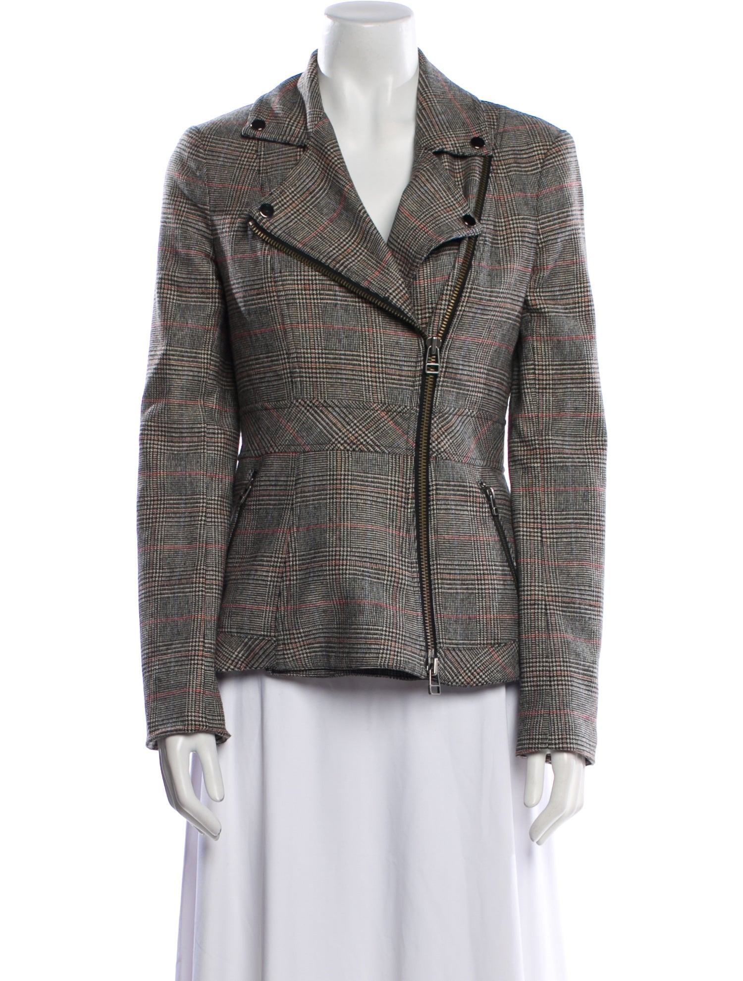 Veronica Beard Plaid Print Blazer