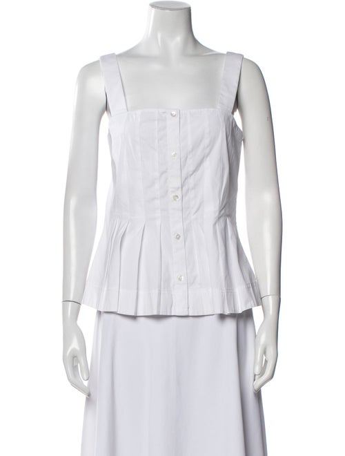 Veronica Beard Square Neckline Sleeveless Top