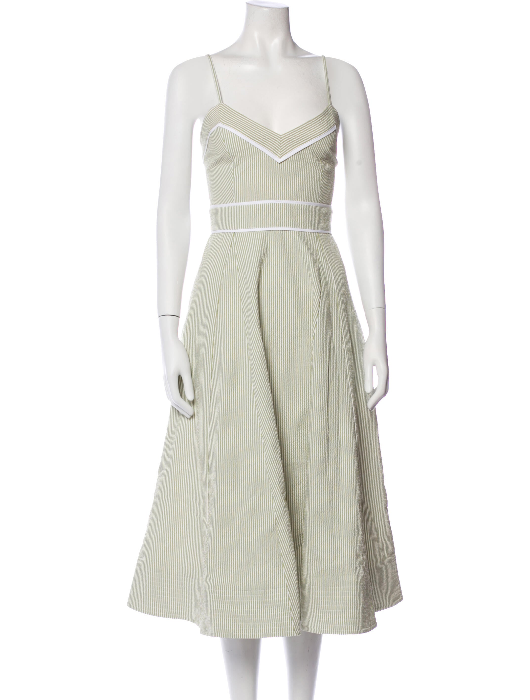 Veronica Beard Striped Midi Length Dress