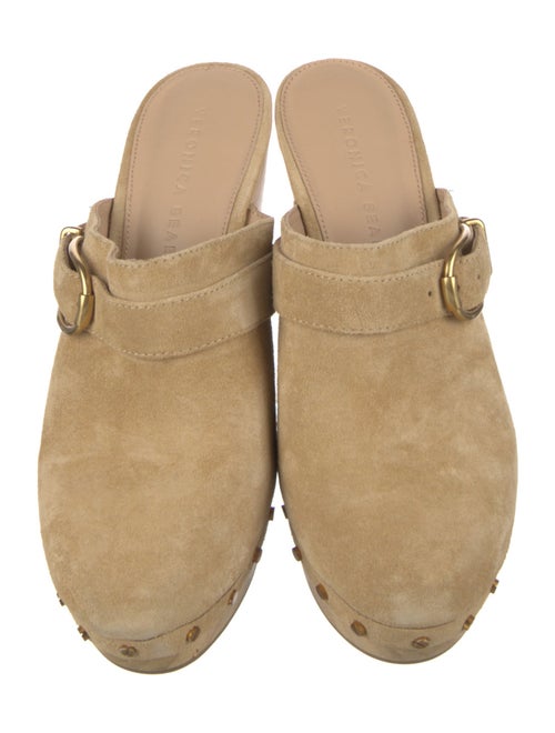 Veronica Beard Suede Studded Accents Mules