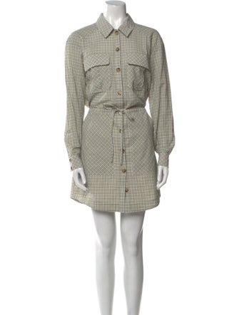 Veronica Beard Plaid Print Mini Dress