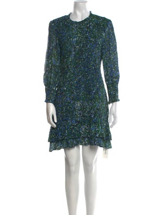 Veronica Beard Floral Print Mini Dress