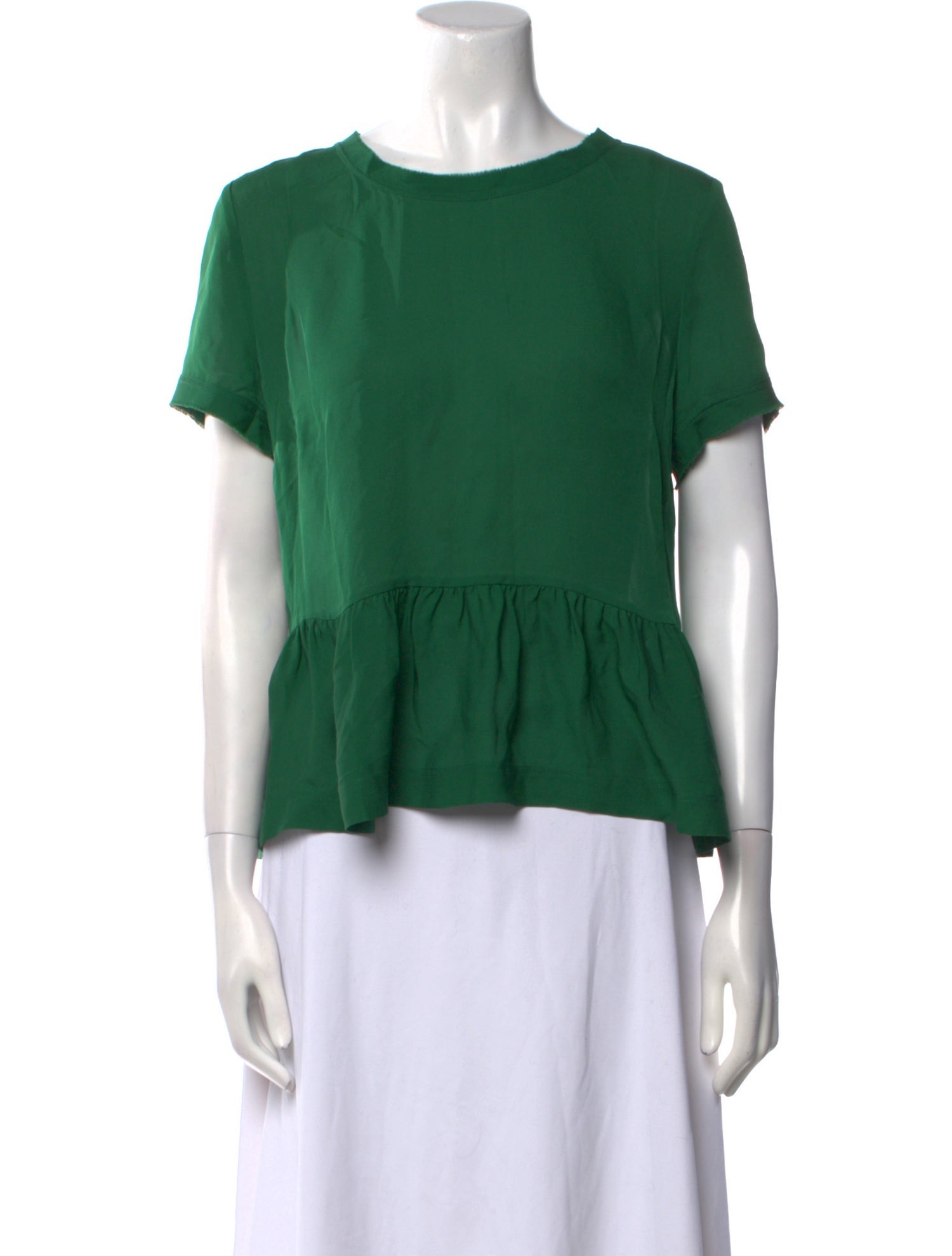 Veronica Beard Silk Bateau Neckline Blouse