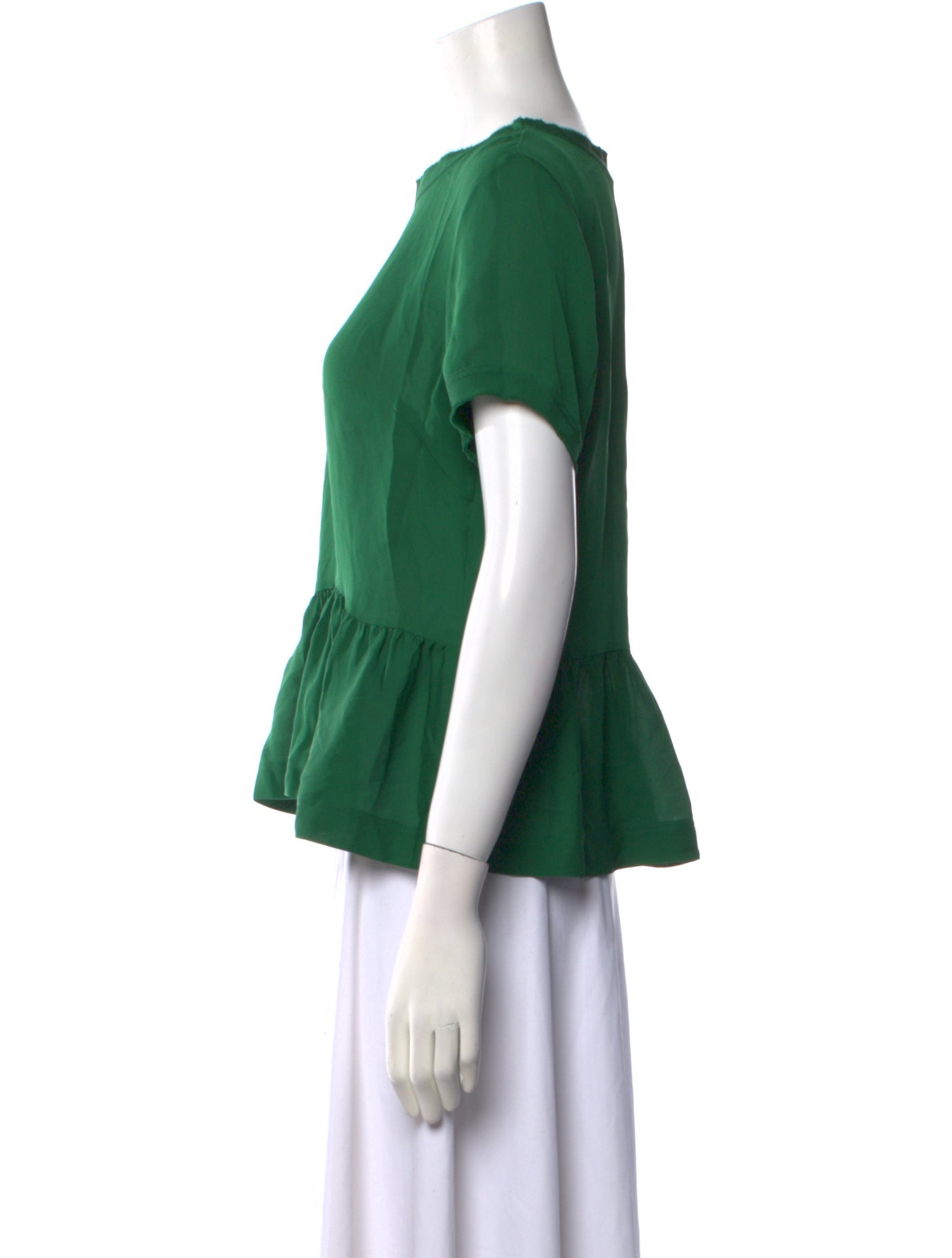 Veronica Beard Silk Bateau Neckline Blouse