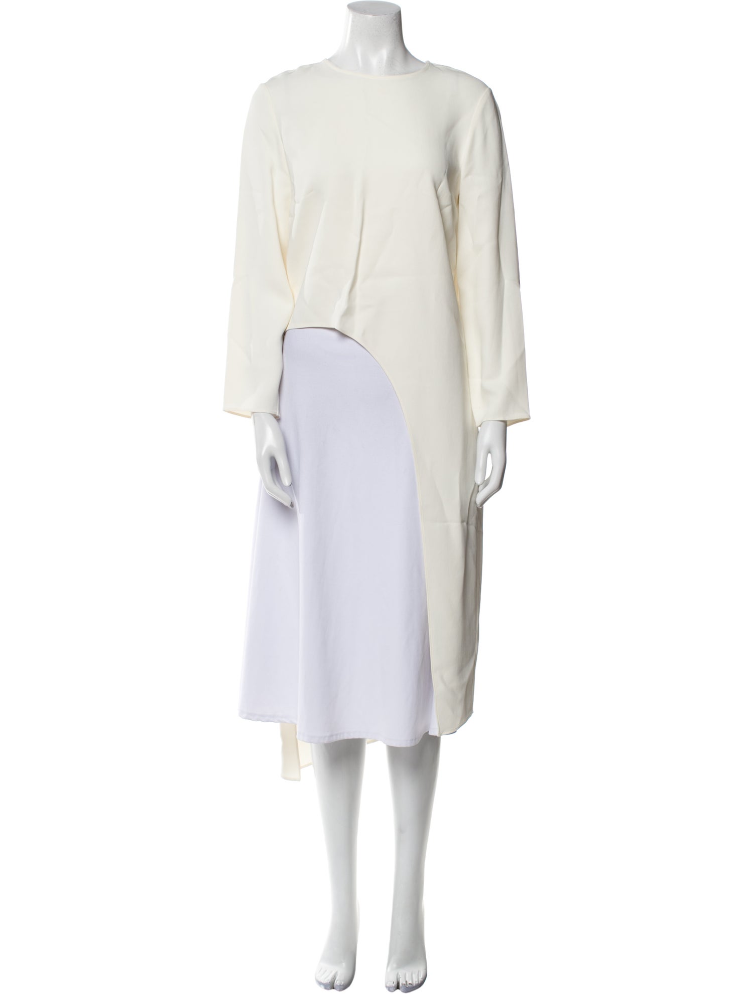 Veronica Beard Strapless Long Sleeve Crop Top