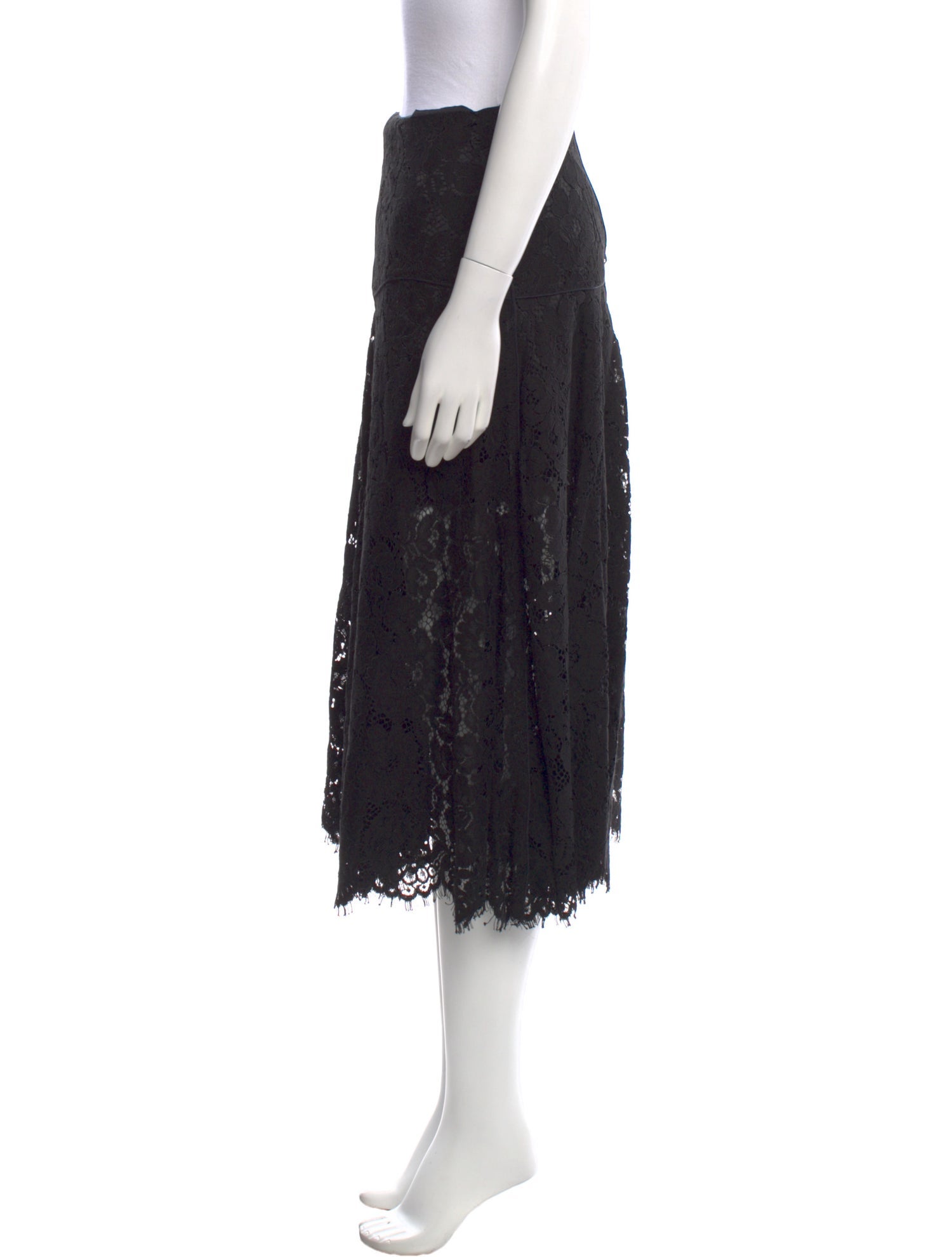 Veronica Beard Embroidered Accent Midi Length Skirt