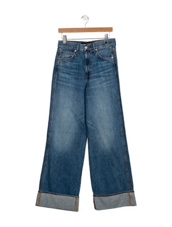 Veronica Beard High-Rise Wide Leg Jeans