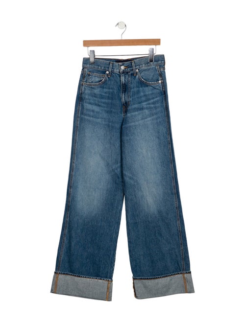 Veronica Beard High-Rise Wide Leg Jeans