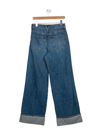 Veronica Beard High-Rise Wide Leg Jeans