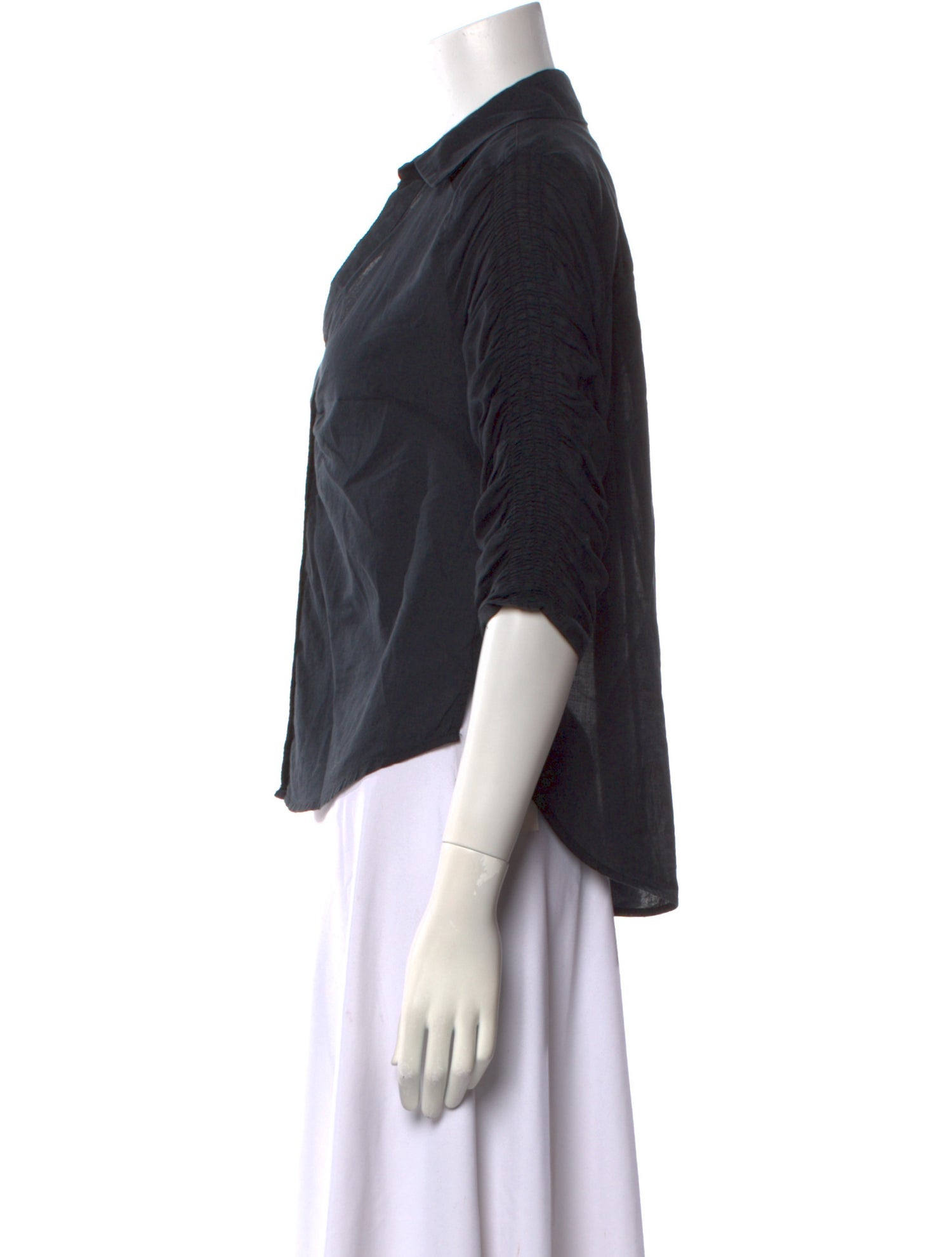 Veronica Beard Three-Quarter Sleeve Button-Up Top