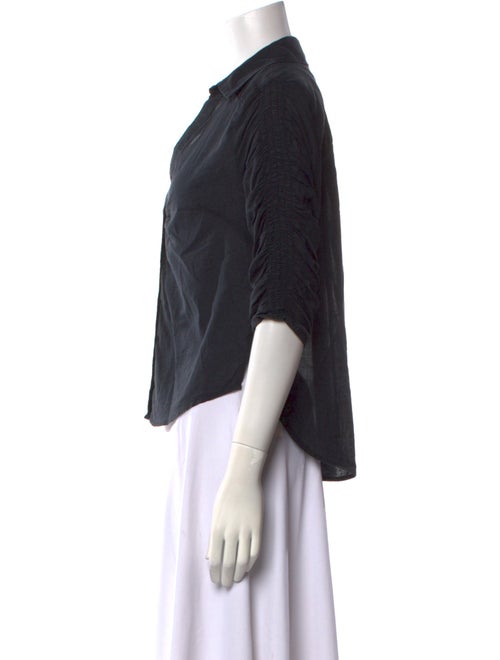 Veronica Beard Three-Quarter Sleeve Button-Up Top