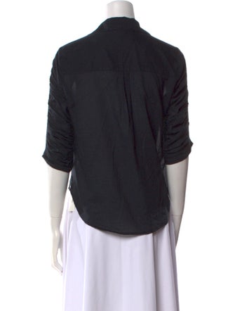 Veronica Beard Three-Quarter Sleeve Button-Up Top