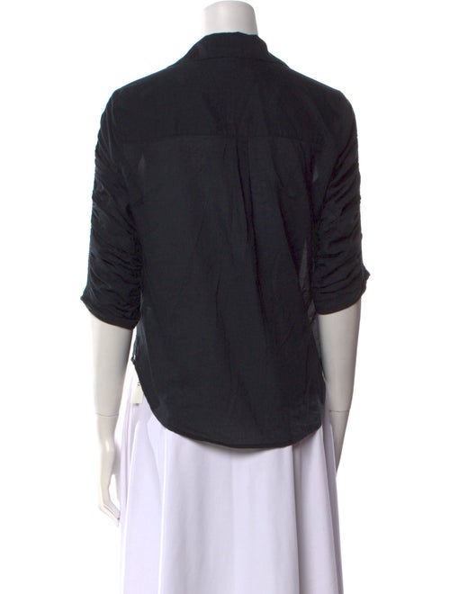 Veronica Beard Three-Quarter Sleeve Button-Up Top