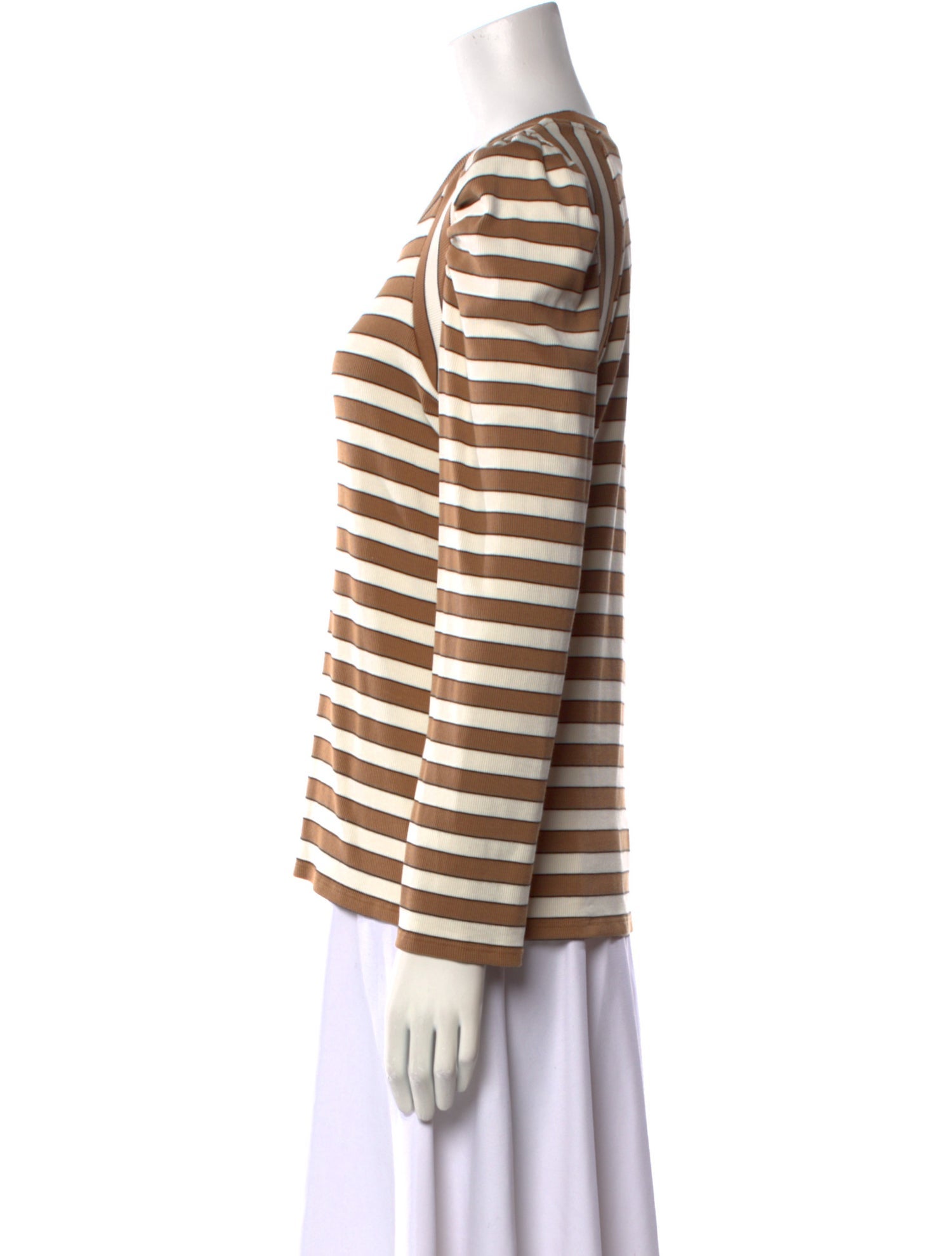 Veronica Beard Striped Crew Neck Top