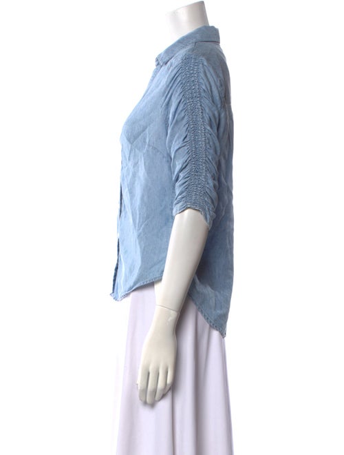 Veronica Beard Three-Quarter Sleeve Button-Up Top