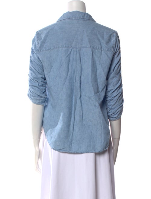 Veronica Beard Three-Quarter Sleeve Button-Up Top