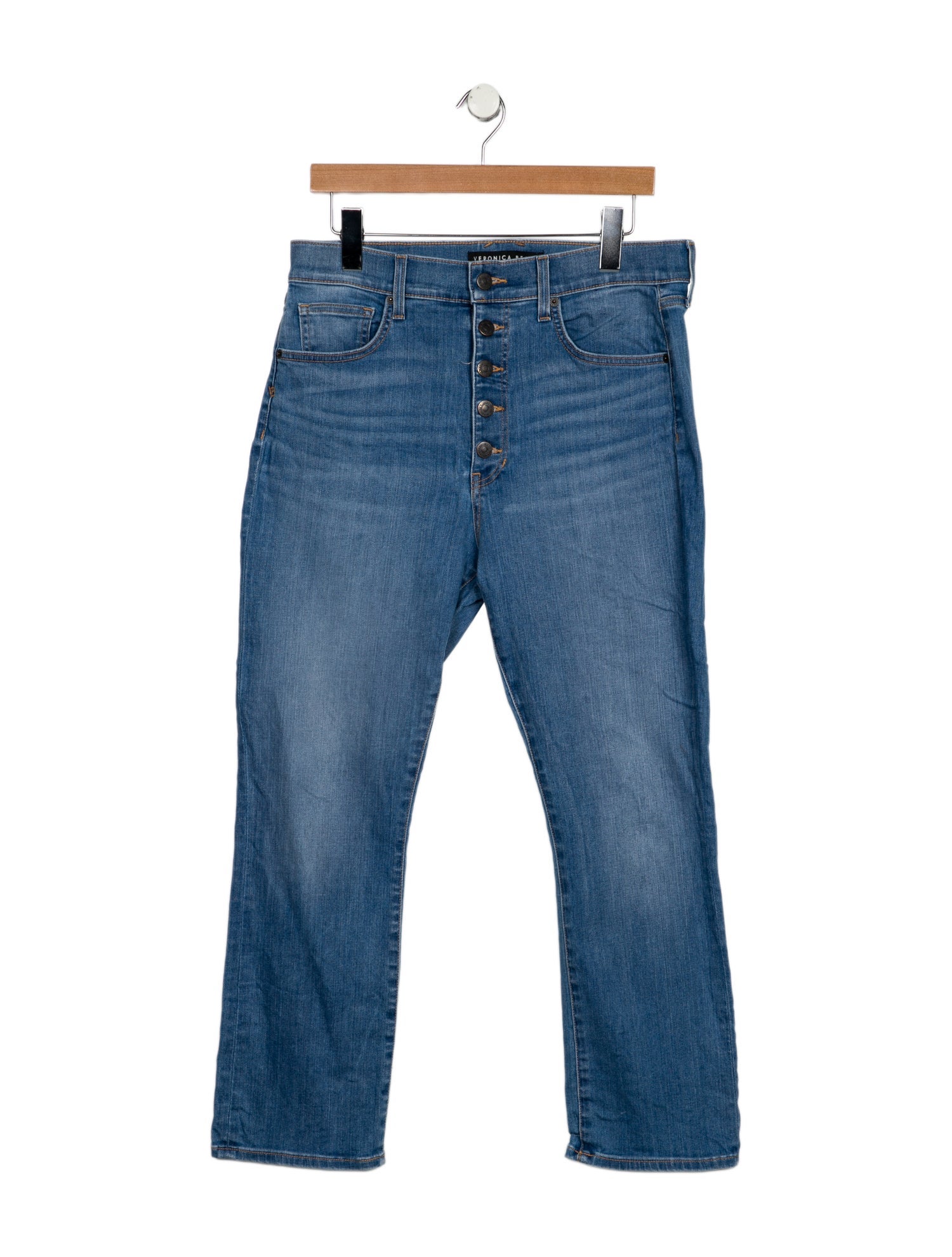 Veronica Beard High-Rise Straight Leg Jeans