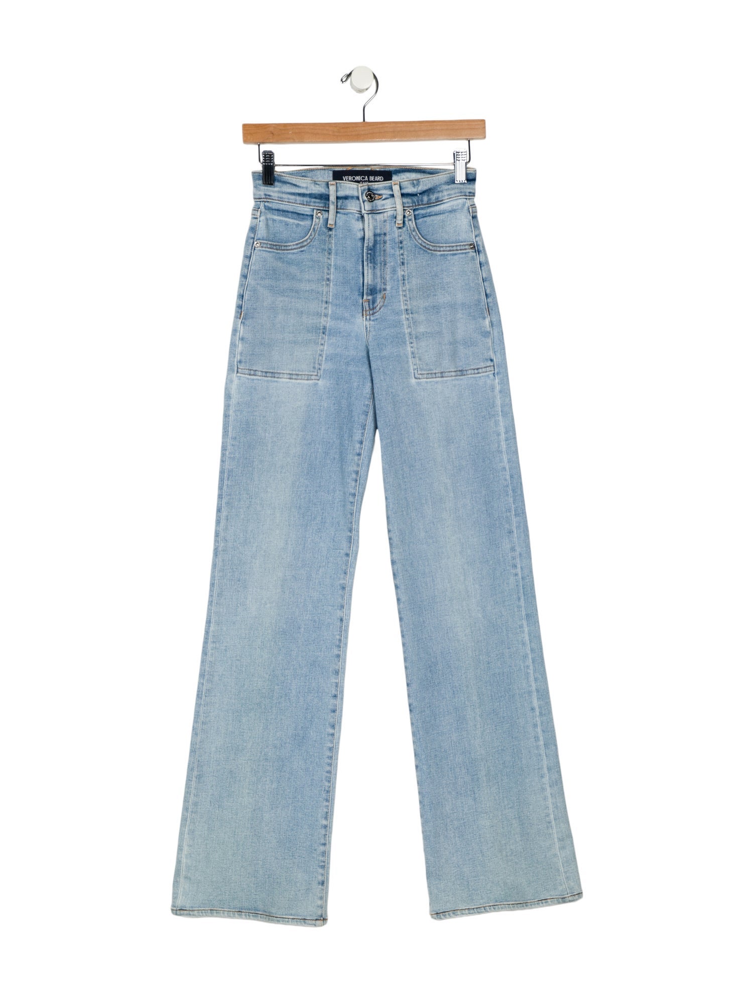 Veronica Beard Mid-Rise Wide Leg Jeans