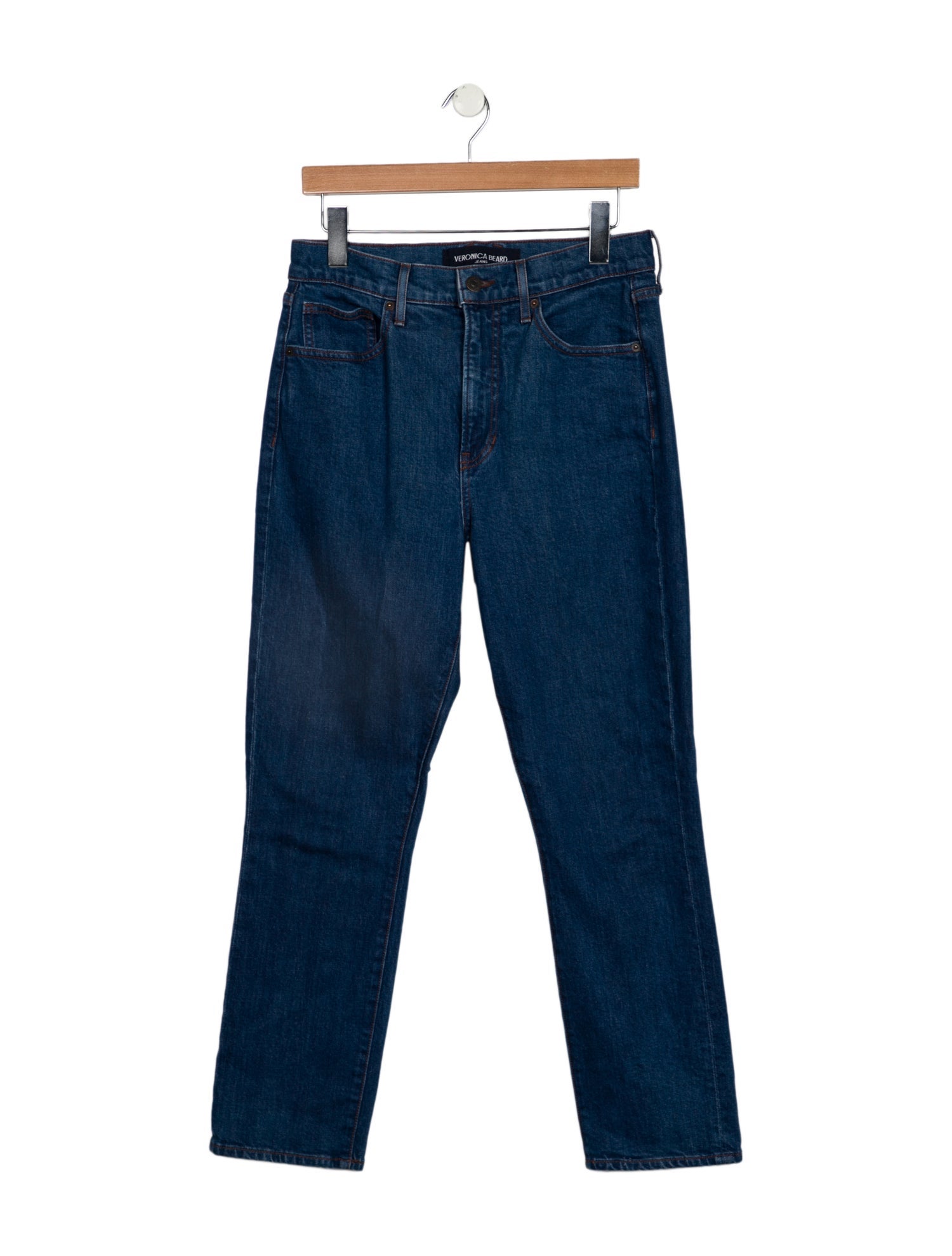 Veronica Beard High-Rise Straight Leg Jeans
