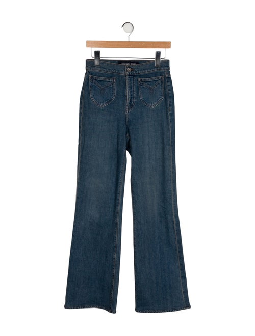 Veronica Beard High-Rise Wide Leg Jeans