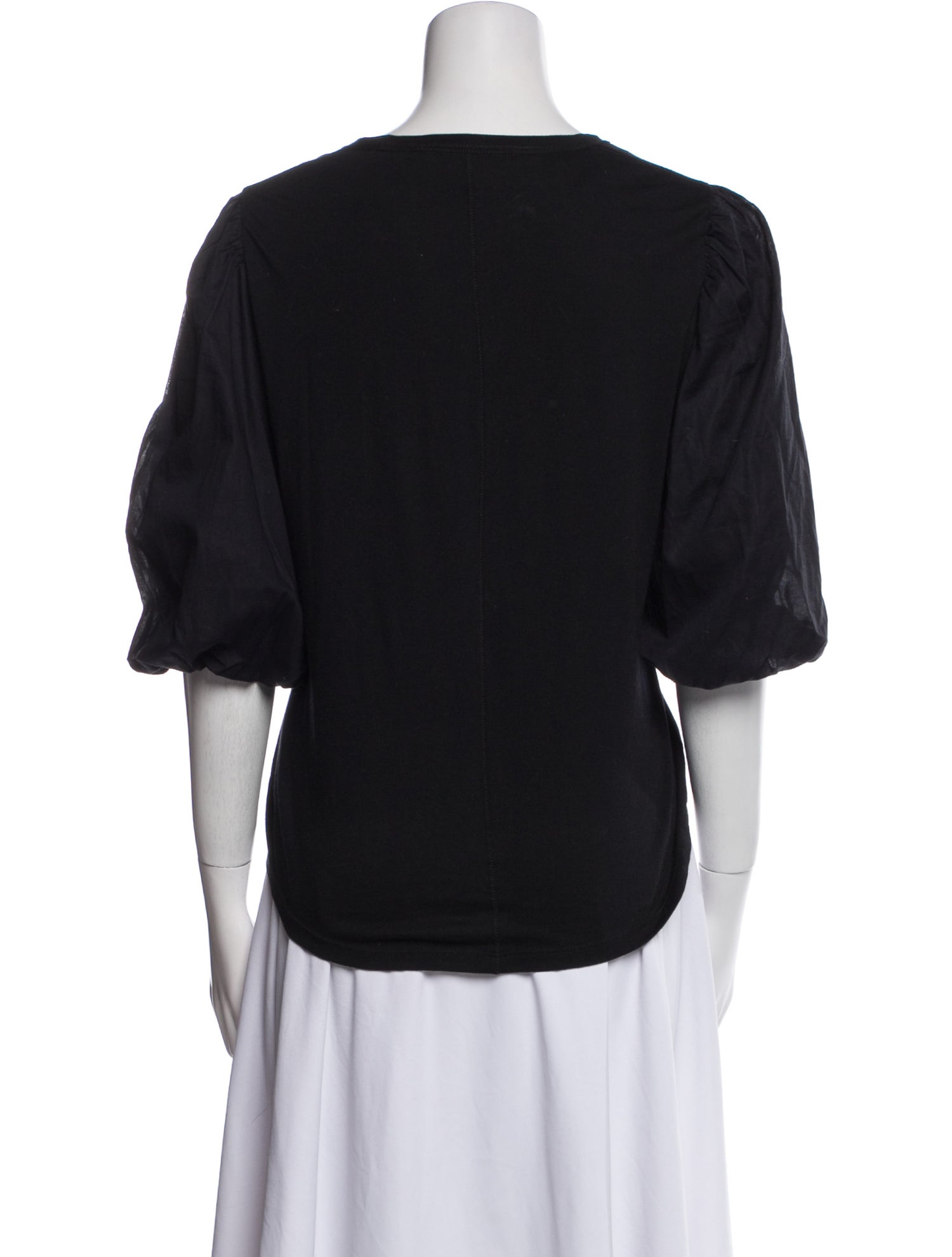 Veronica Beard Scoop Neck Three-Quarter Sleeve T-Shirt