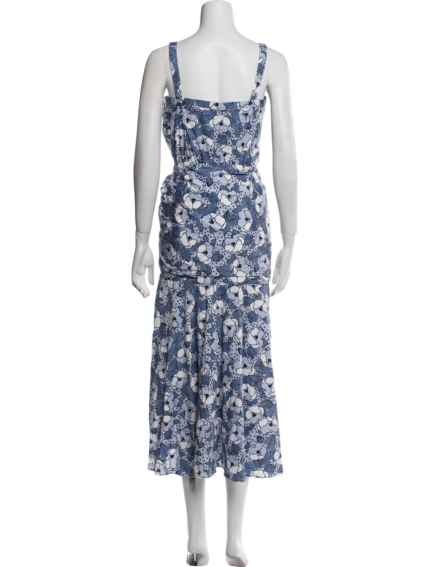 Veronica Beard Floral Print Midi Length Dress